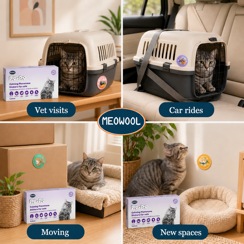 Meowool Portable Cat Calming Pheromone Stickers